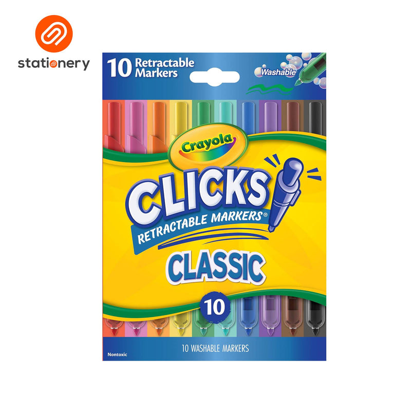 Crayola Clicks Washable Retractable Markers 10's-zoom-