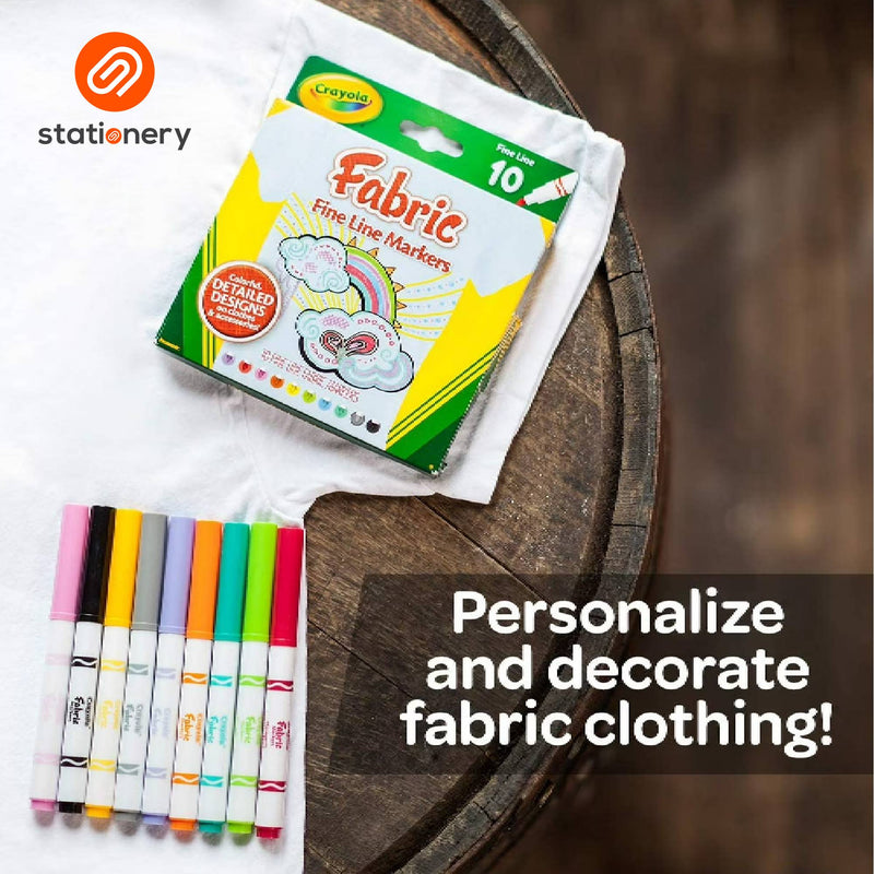 Crayola Fabric Markers Fine Line 10's-zoom-