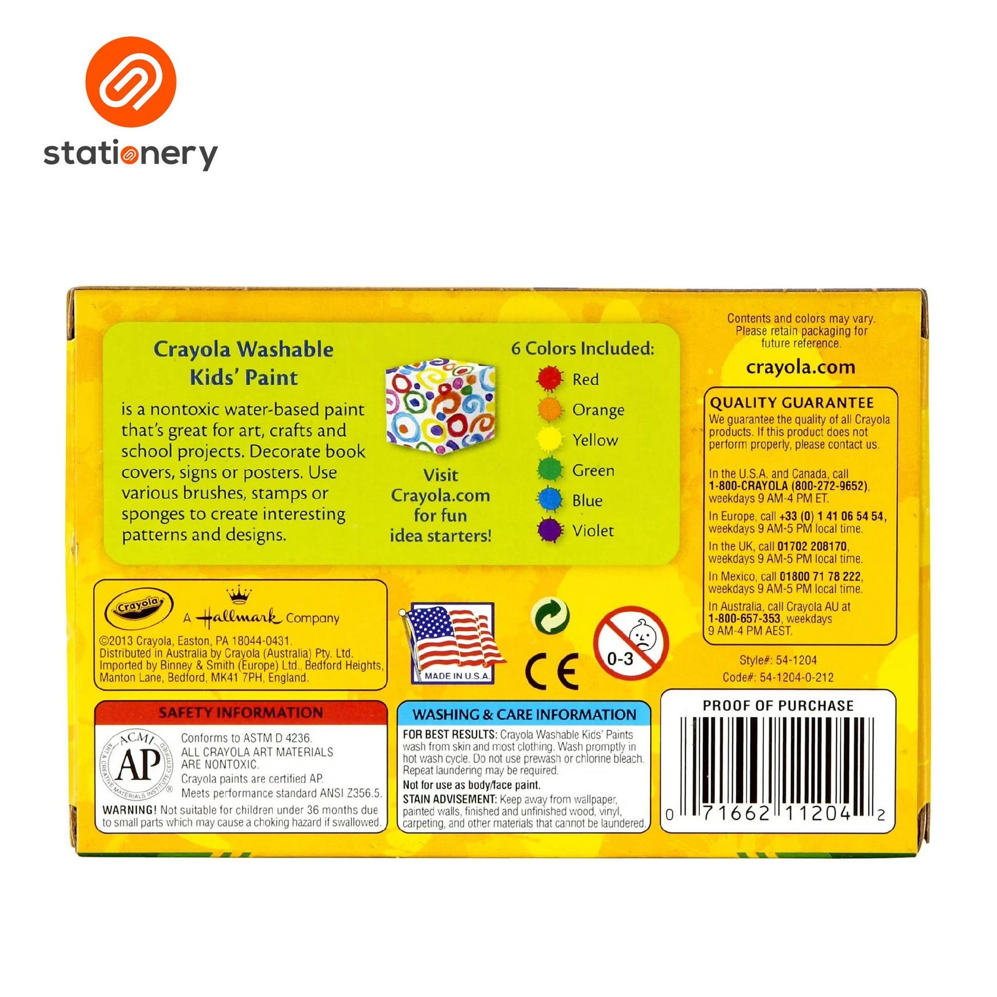 SSP-38008074:38008074_Crayola_Washable_Kids_Paint_2oz_6CT_2.jpg