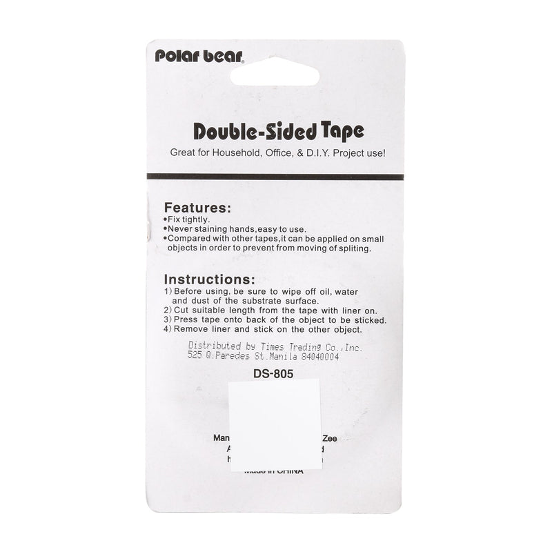Polar Bear Double Sided Tape 18mm x 5M-zoom-