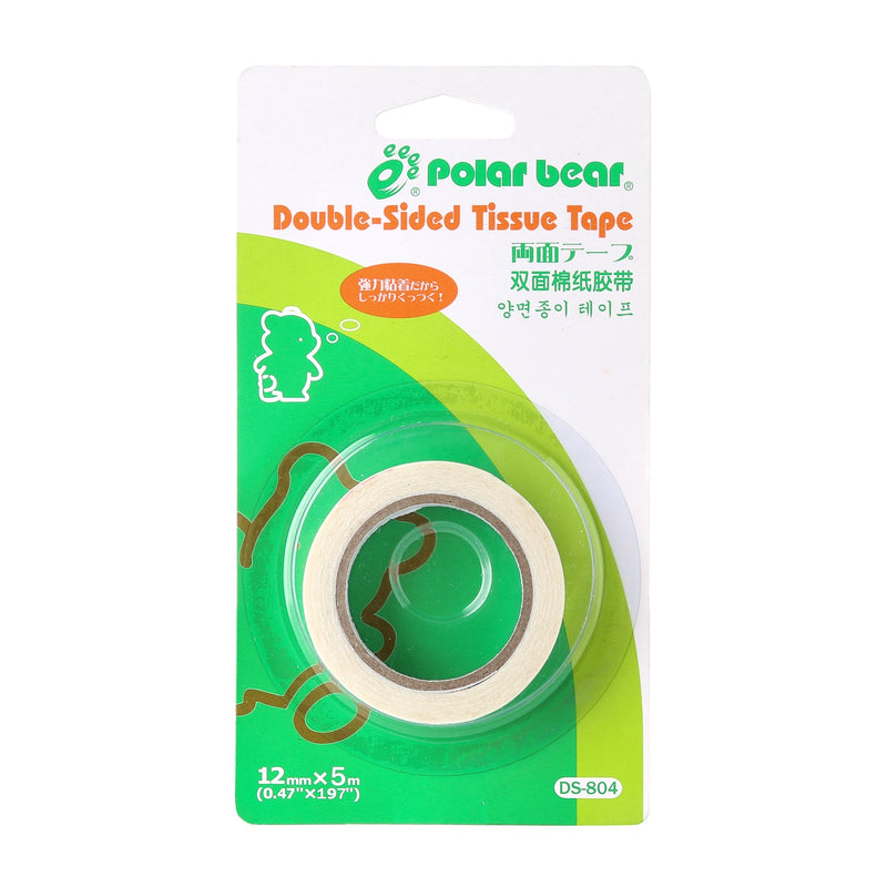 Polar Bear Double Sided Tissue Tape 12mm x 5M-zoom-