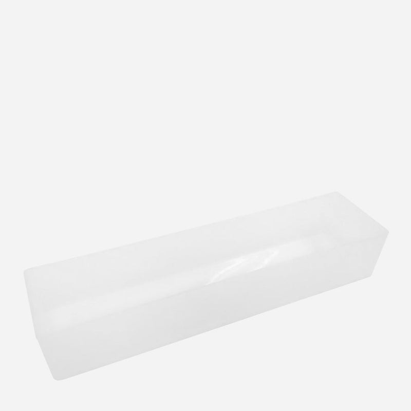 Stackable Organizer Block White 11.8 x 3 x 2 Inches-zoom-