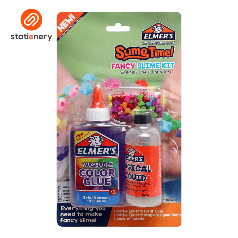 Elmer's Transparent Purple Glue Fancy Slime Kit - With Ribbon-zoom-