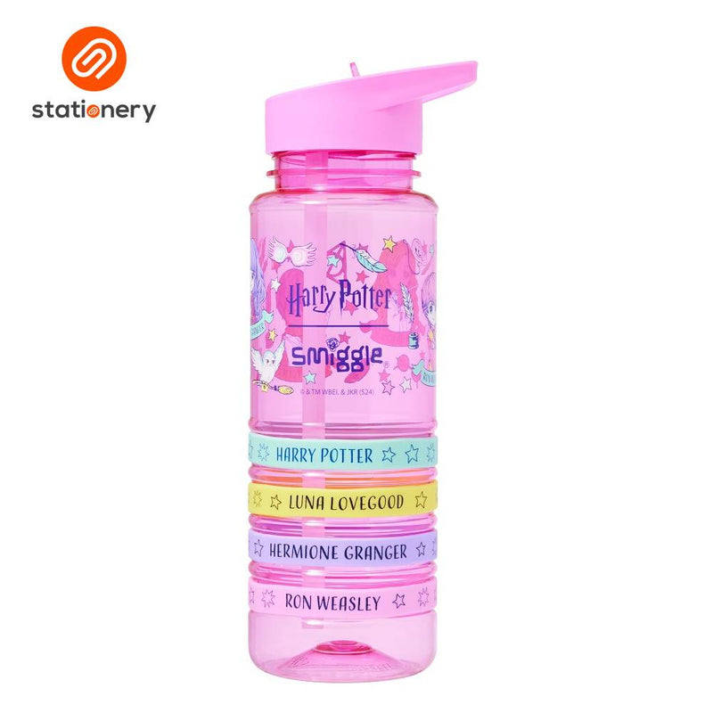 Smiggle Harry Potter Plastic Drink Bottle 750mL - Pink-zoom-