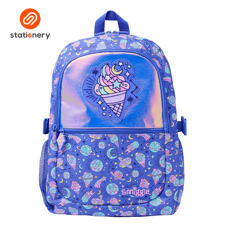 Smiggle Epic Adventures Attach Foldover Backpack - Purple-zoom-
