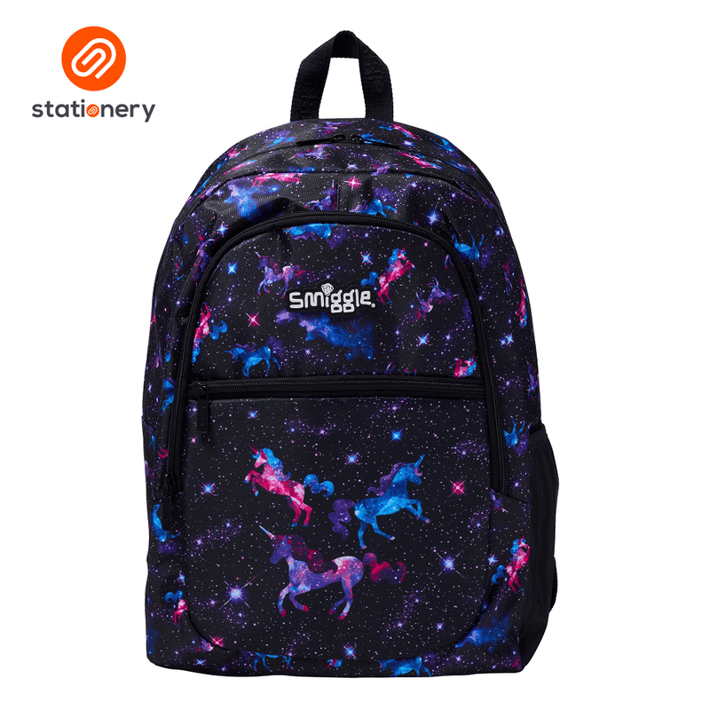 Smiggle Wonder World Classic Lite Backpack - Black Mix-zoom-