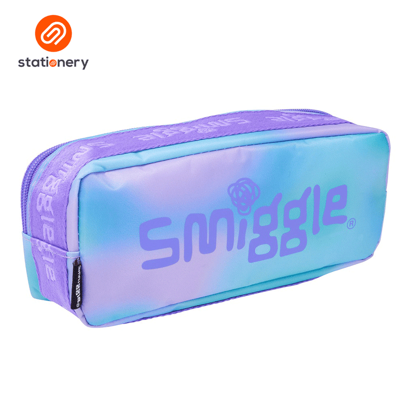 Smiggle Smiggler Oblong Pencil Case - Lilac-zoom-