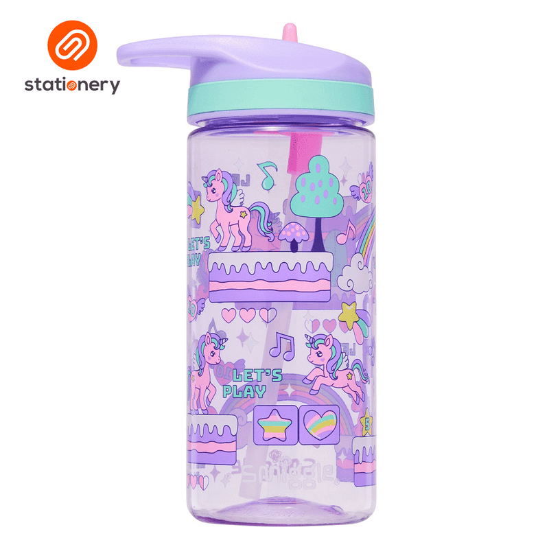 Smiggle Lets Play Junior Drink Bottle 440Ml - Lilac-zoom-