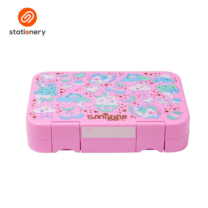 Smiggle Radiant Medium Bento Lunchbox - Pink-zoom-