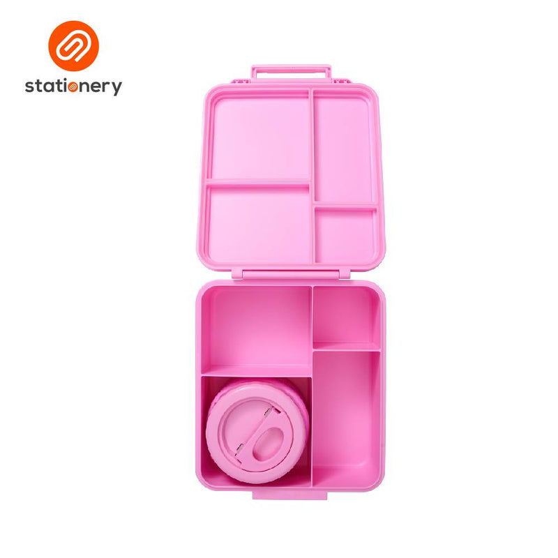 Smiggle Radiant Bento Lunchbox with Insulated Food Jar - Pink-zoom-