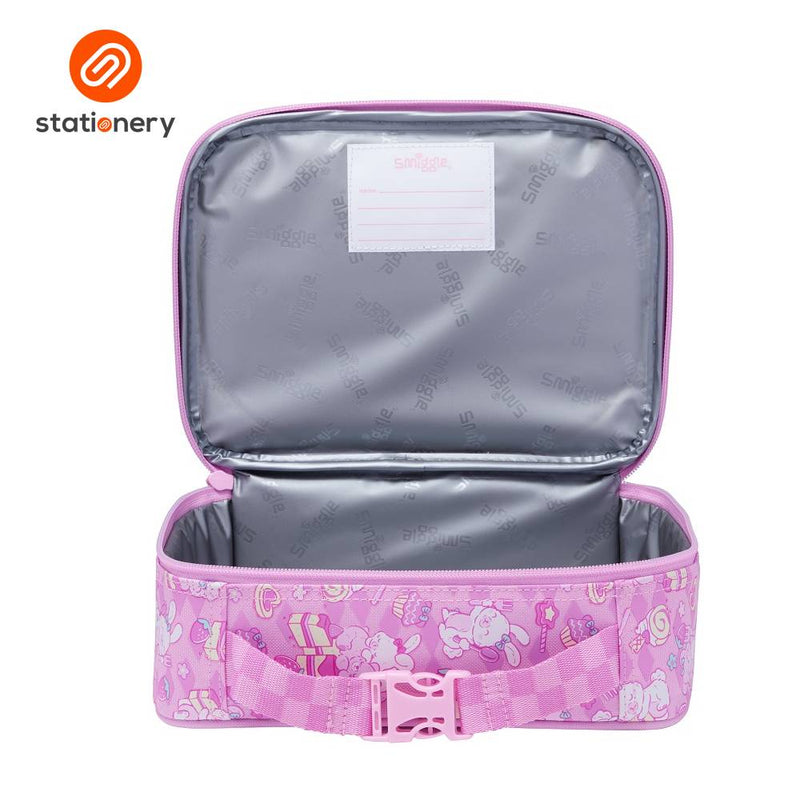Smiggle Out & About Teeny Tiny Square Lunchbox - Pink-zoom-