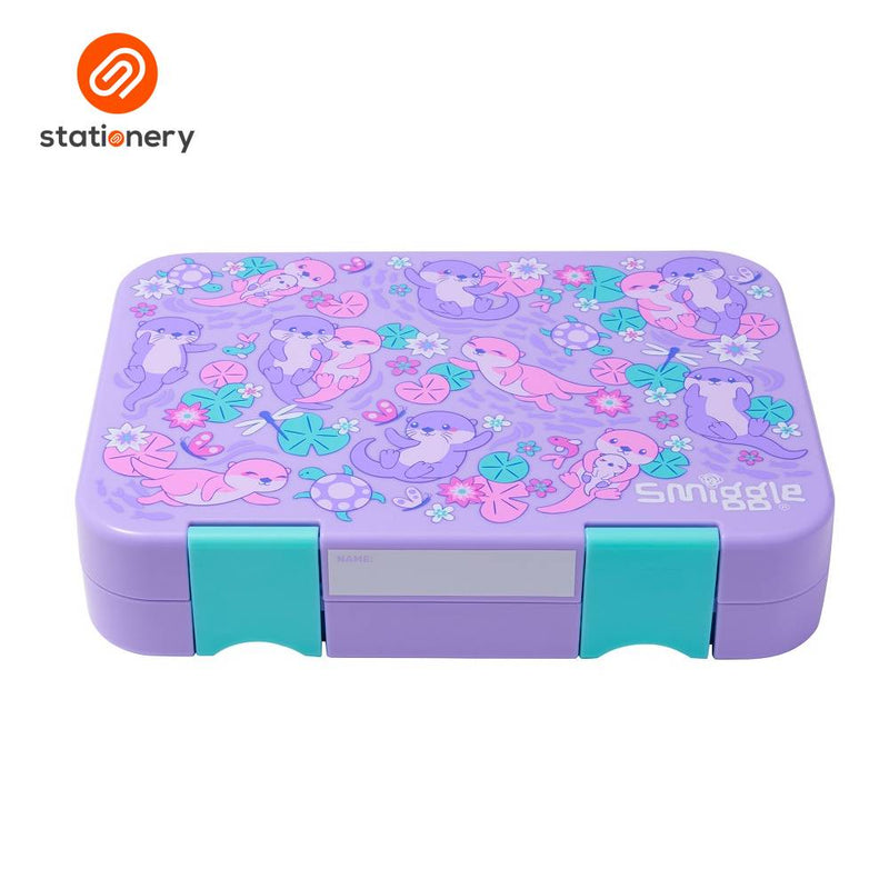 Smiggle Out & About Medium Bento Lunchbox - Lilac-zoom-