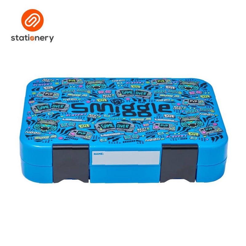 Smiggle Eclipse Medium Bento Lunchbox - Mid Blue-zoom-