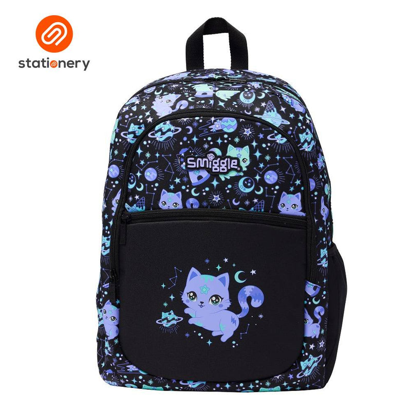 Smiggle Rush Classic Lite Backpack - Black-zoom-