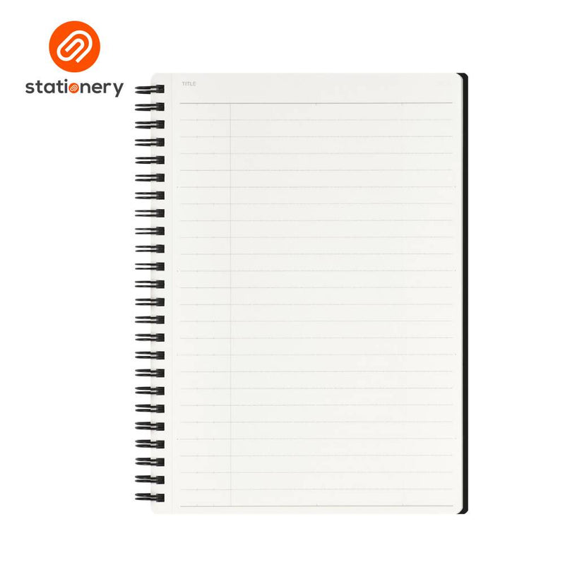 Maruman Mnemosyne N175 Side Spiral Ruled Notebook 8mm A5 - 80 Sheets-zoom-