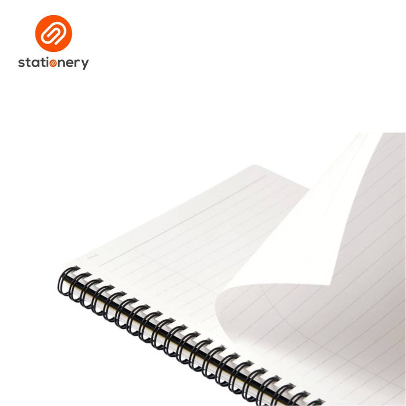 Maruman Mnemosyne N175 Side Spiral Ruled Notebook 8mm A5 - 80 Sheets-zoom-