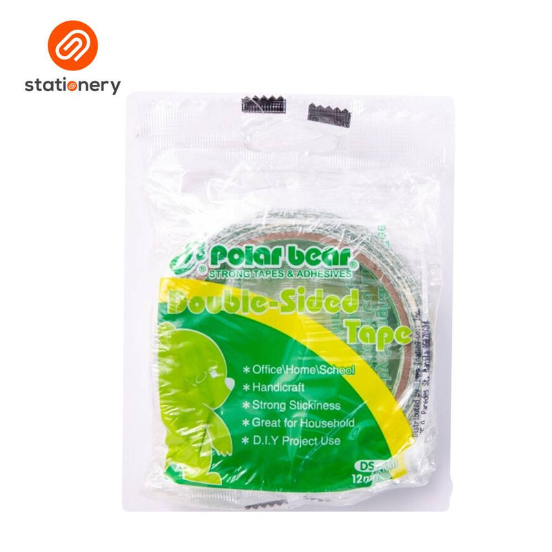 Polar Bear Double-Sided Tissue Tape Pack of 2 - 12mmx10m-zoom-