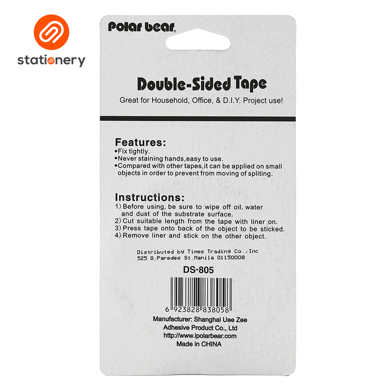 Polar Bear Double Sided Tape 18mm x 5M-zoom-
