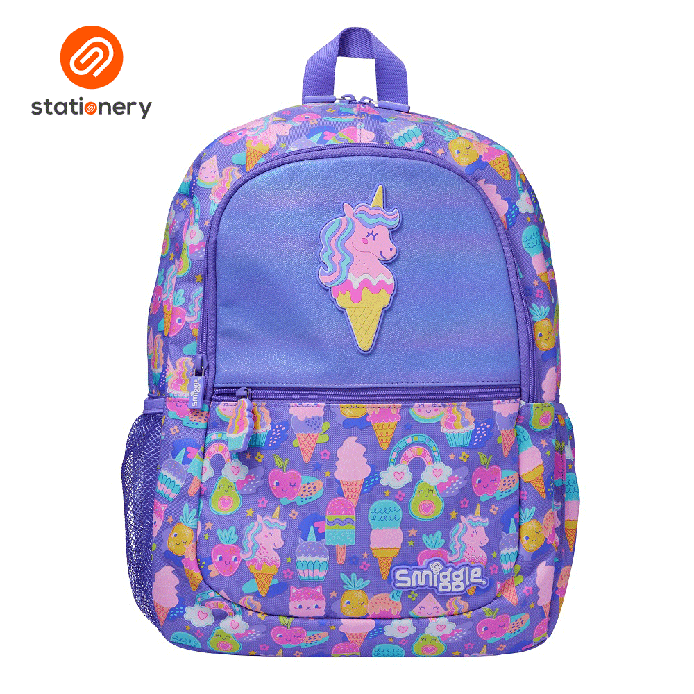 Smiggle Happy Tales Classic Backpack - Lilac-zoom-1
