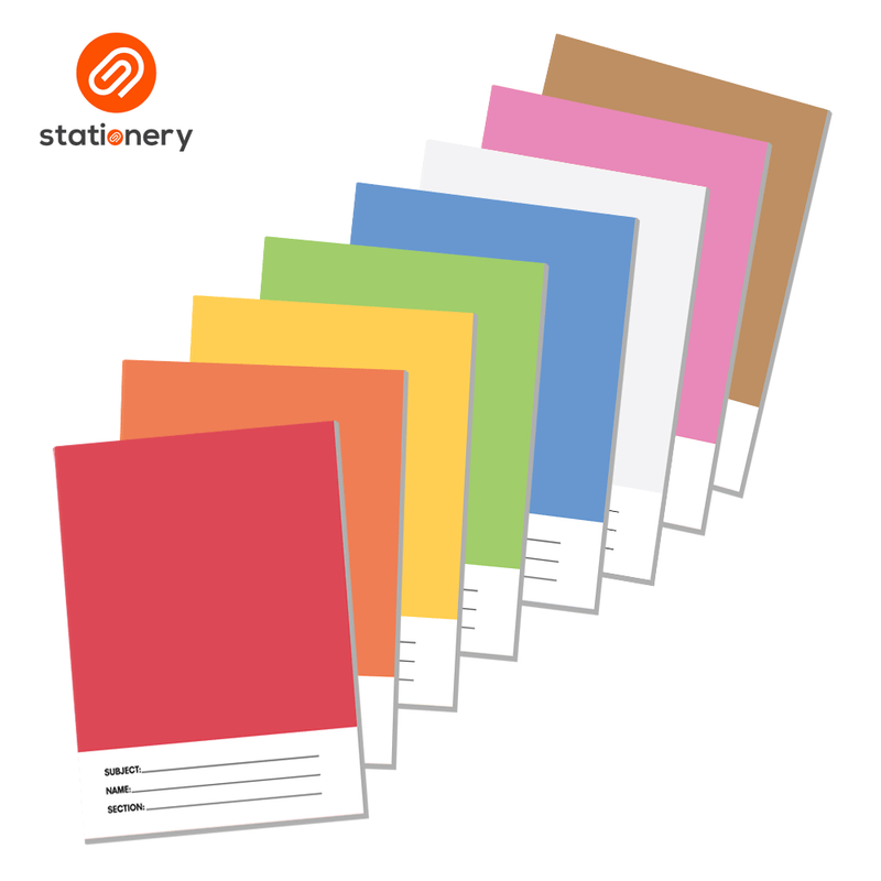 Pastel Colors Writing Notebook 80lvs Pack of 8-zoom-