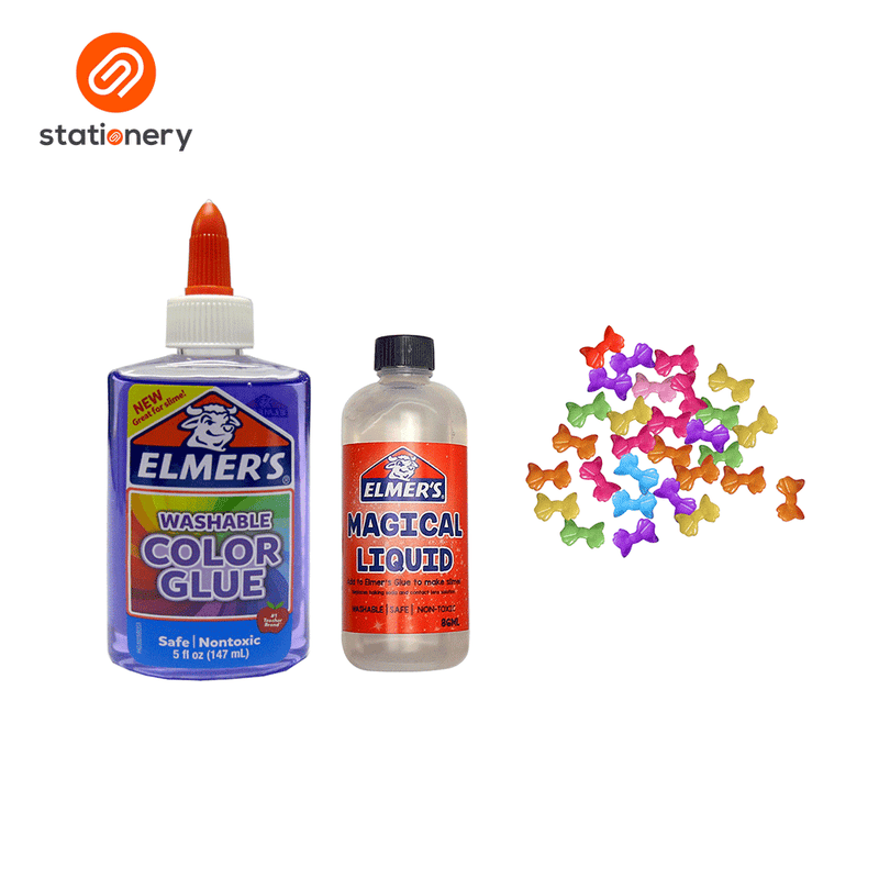 Elmer's Transparent Purple Glue Fancy Slime Kit - With Ribbon-zoom-