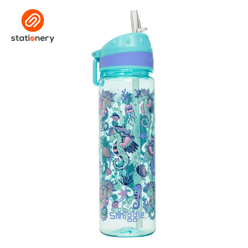 Smiggle Epic Adventures Drink Up Bottle 650Ml - Aqua-zoom-