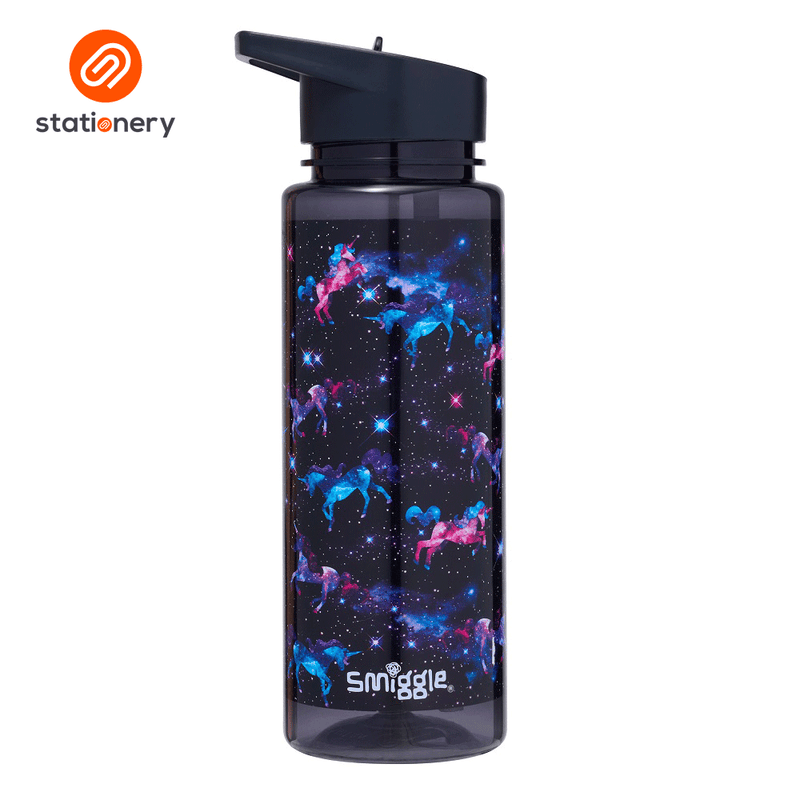 Smiggle Wonder World Spout Plastic Drink Bottle 750Ml - Black Mix-zoom-