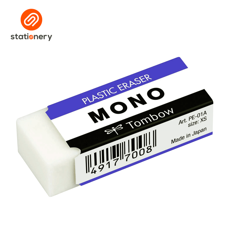 Tombow Mono Plastic Eraser - White-zoom-