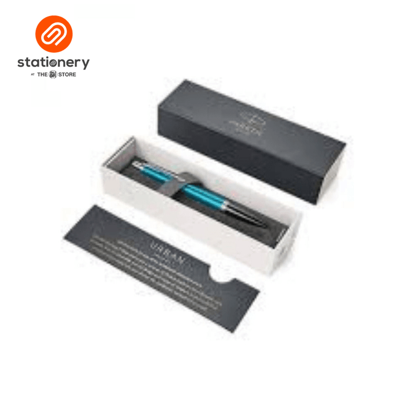Parker Urban Vibrant Blue Chrome Trim Ballpoint-zoom-