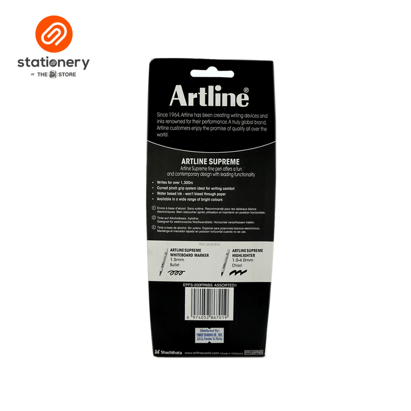 Artline Supreme Fineliner Pen 0.4mm Pack of 6-zoom-