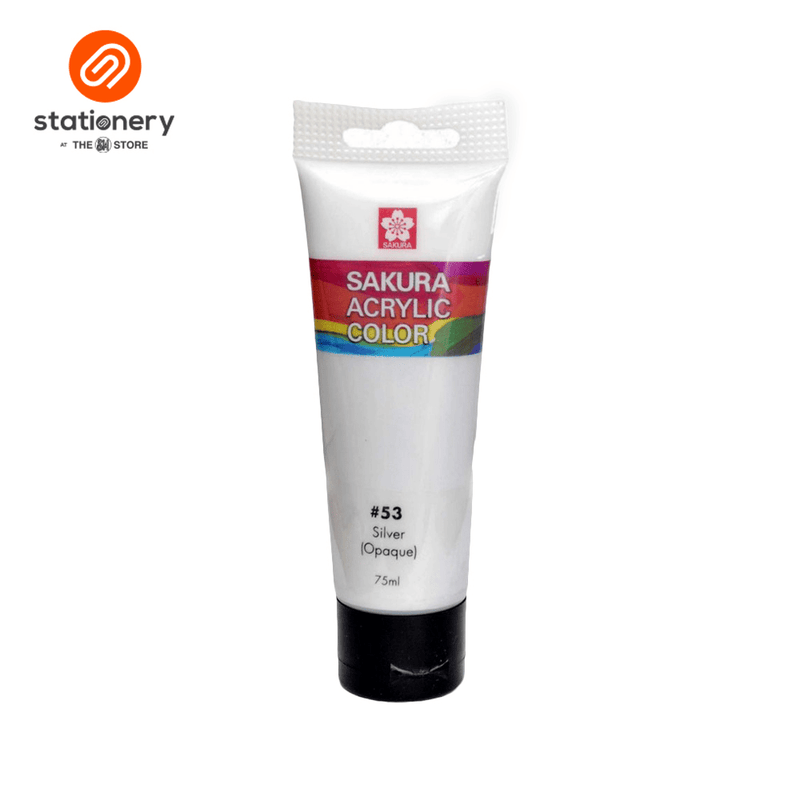 Sakura Acrylic Paint Tubes 75ml - Silver #53-zoom-