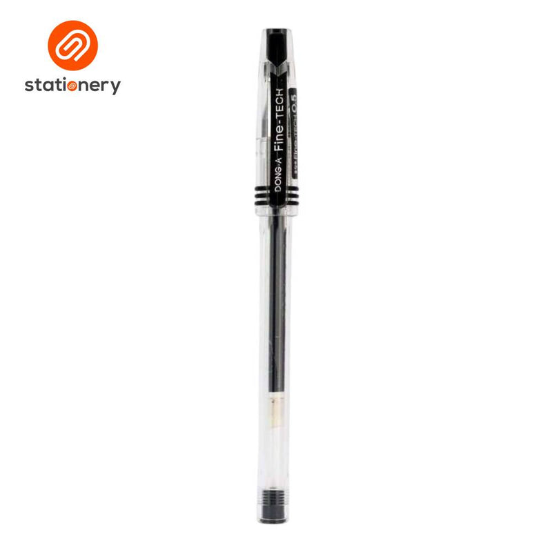 Dong-A Fine-Tech Gel Ink Rollerball Pen 0.5mm Black-zoom-