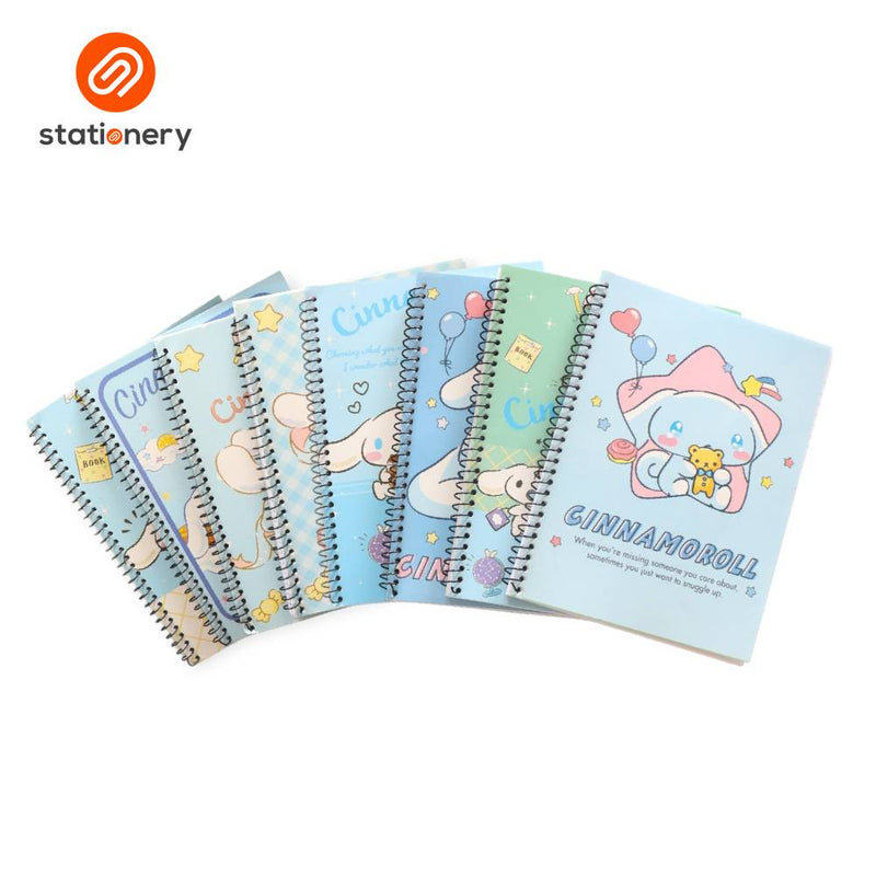 Cinnamoroll Spiral Notebook 80lvs Pack of 8-zoom-