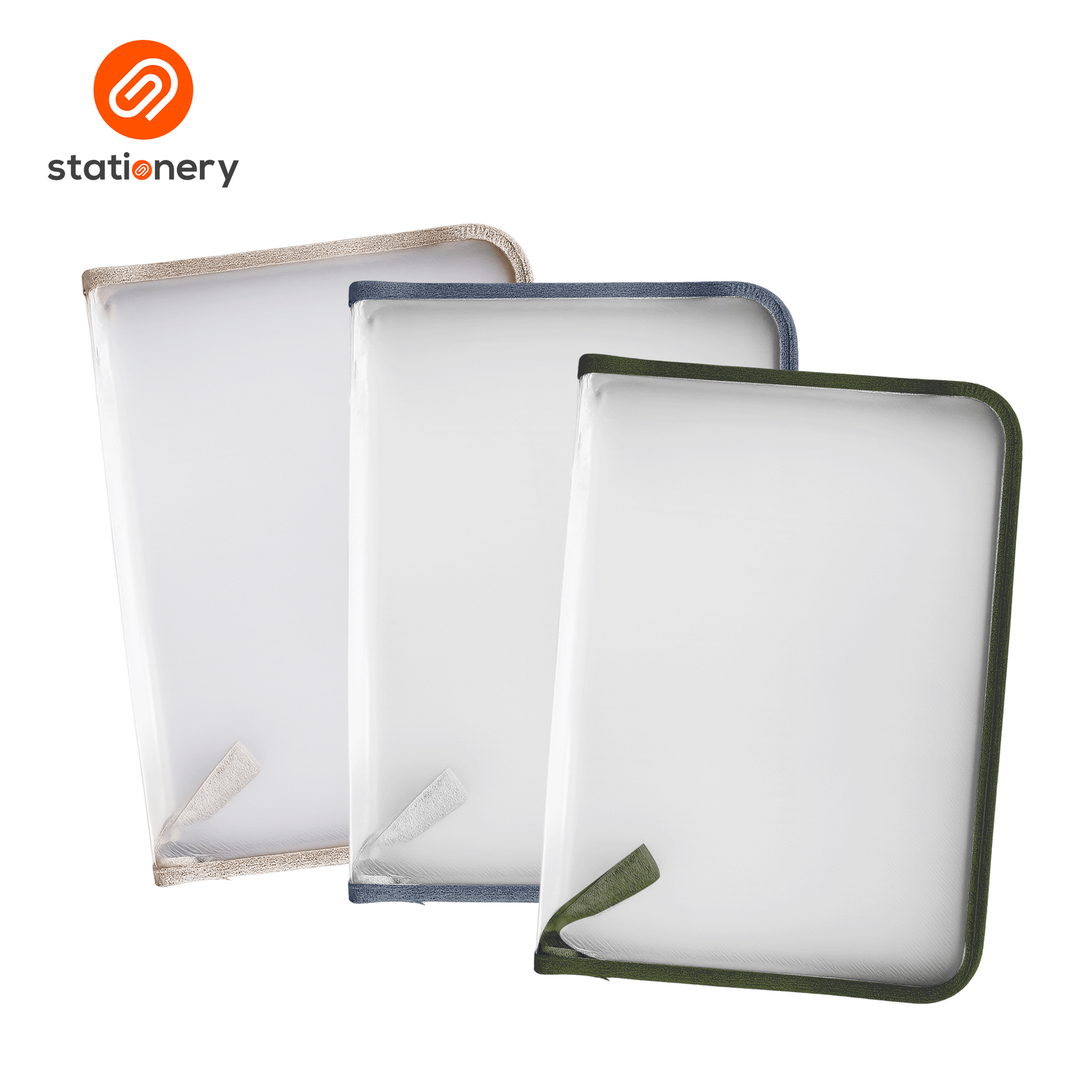 Clear Plastic Envelope with Colored Piping - A4-1
