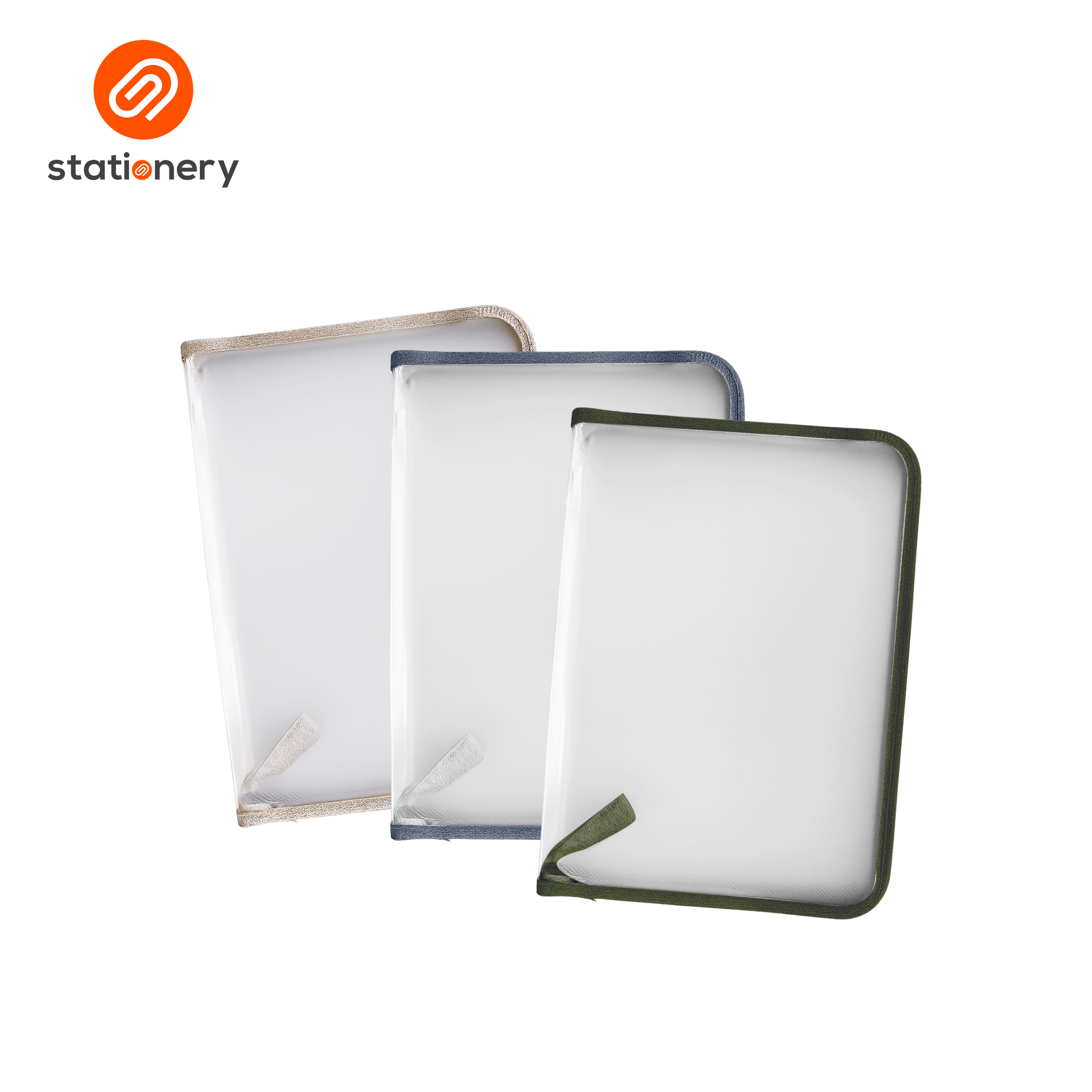 Clear Plastic Envelope with Colored Piping - A5