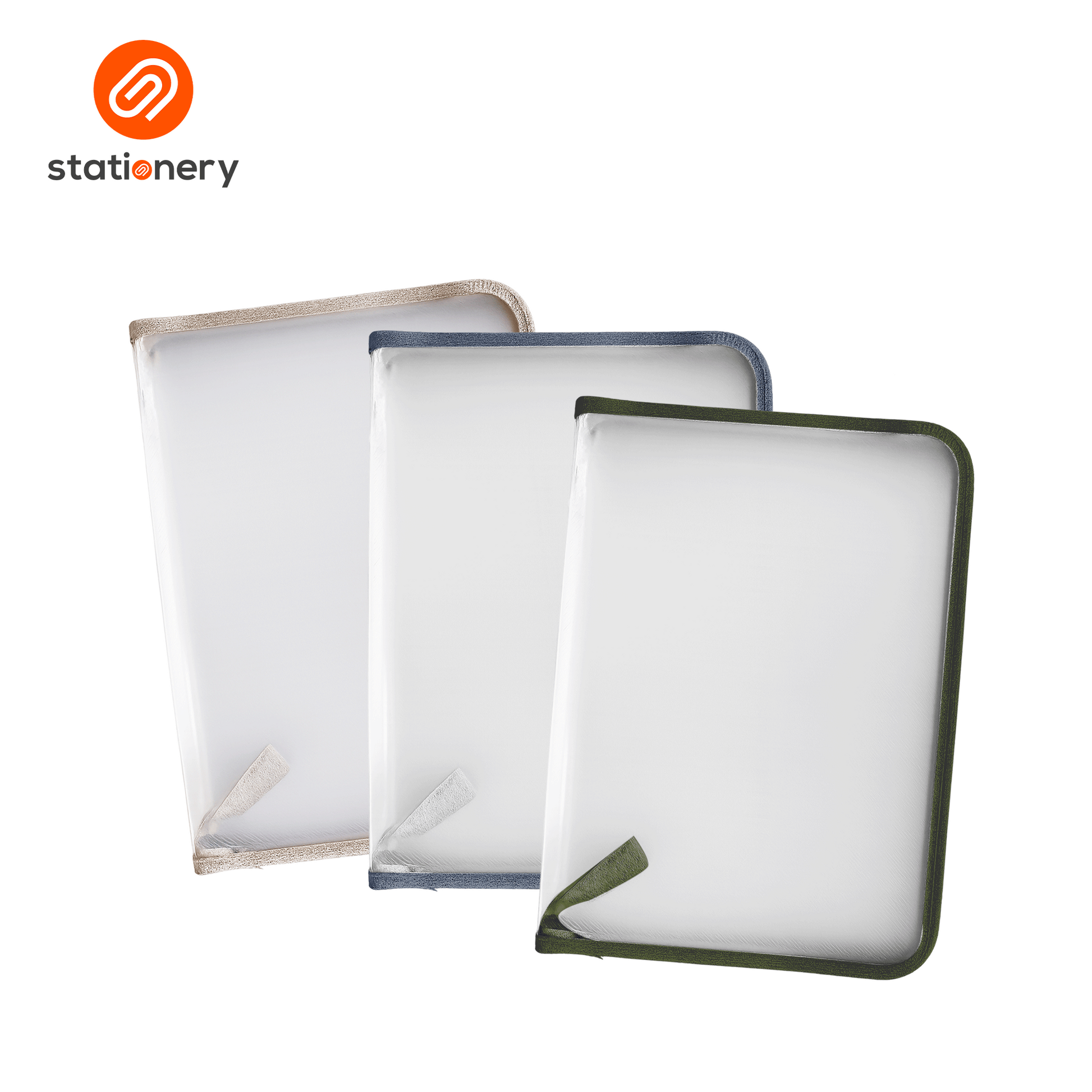 Clear Plastic Envelope with Colored Piping - B5-1