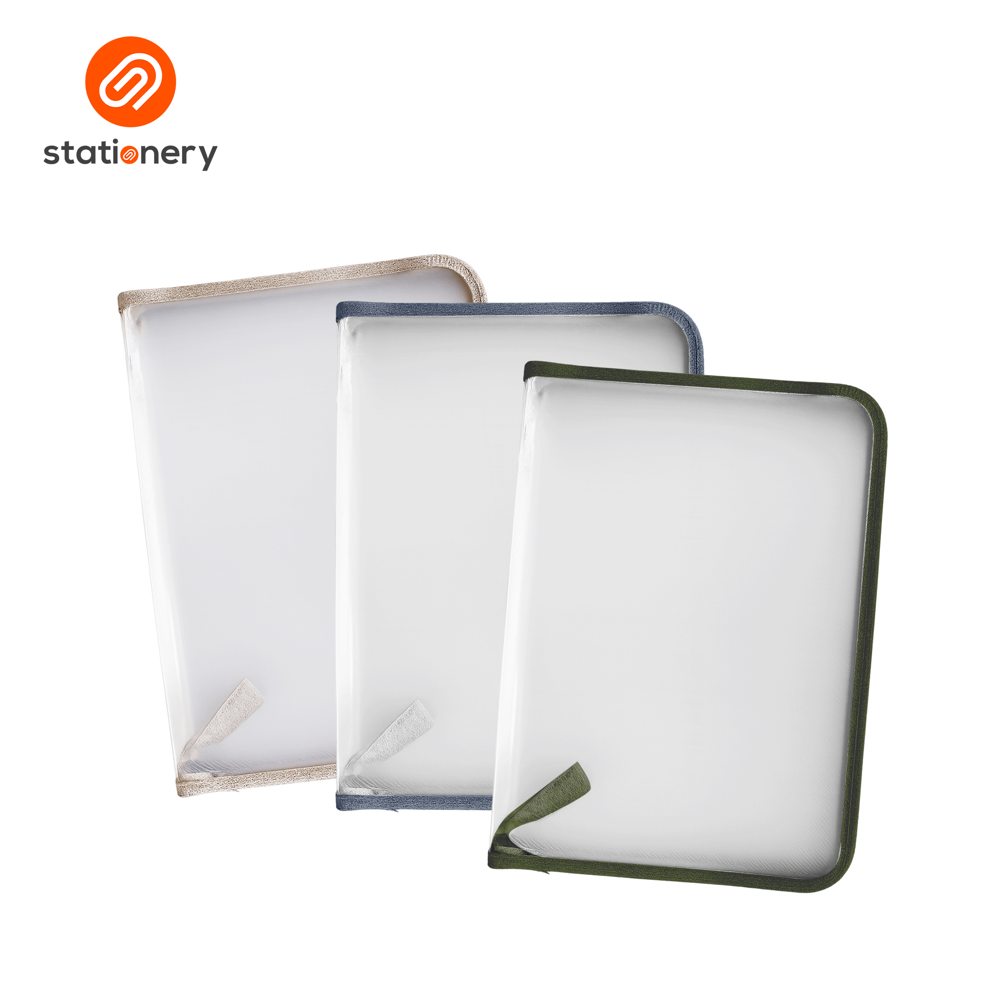 Clear Plastic Envelope with Colored Piping - B5-zoom-1