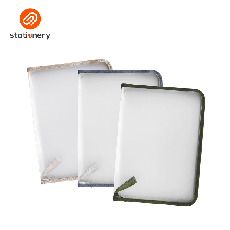 Clear Plastic Envelope with Colored Piping - B5-zoom-