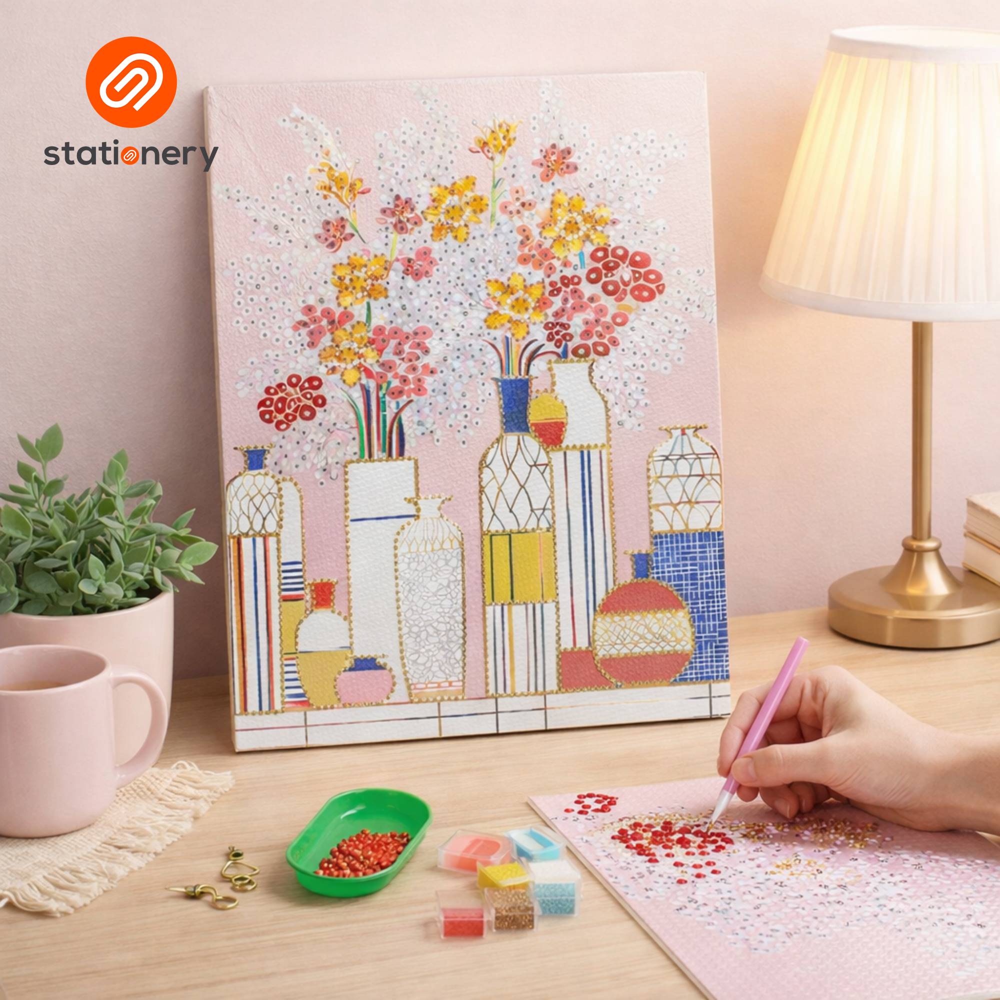 ARTherapy Diamond Art Set Colored Canvas - 23x30cm-zoom-1