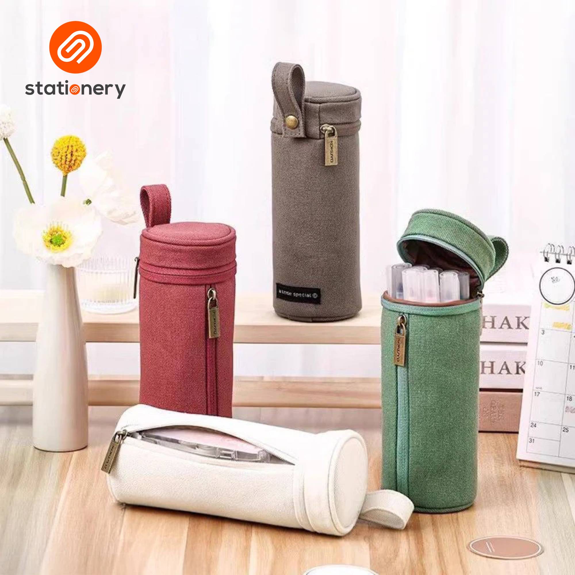 Kokuyo "A Little Special" Cylindrical Standing Pen Case-zoom-1
