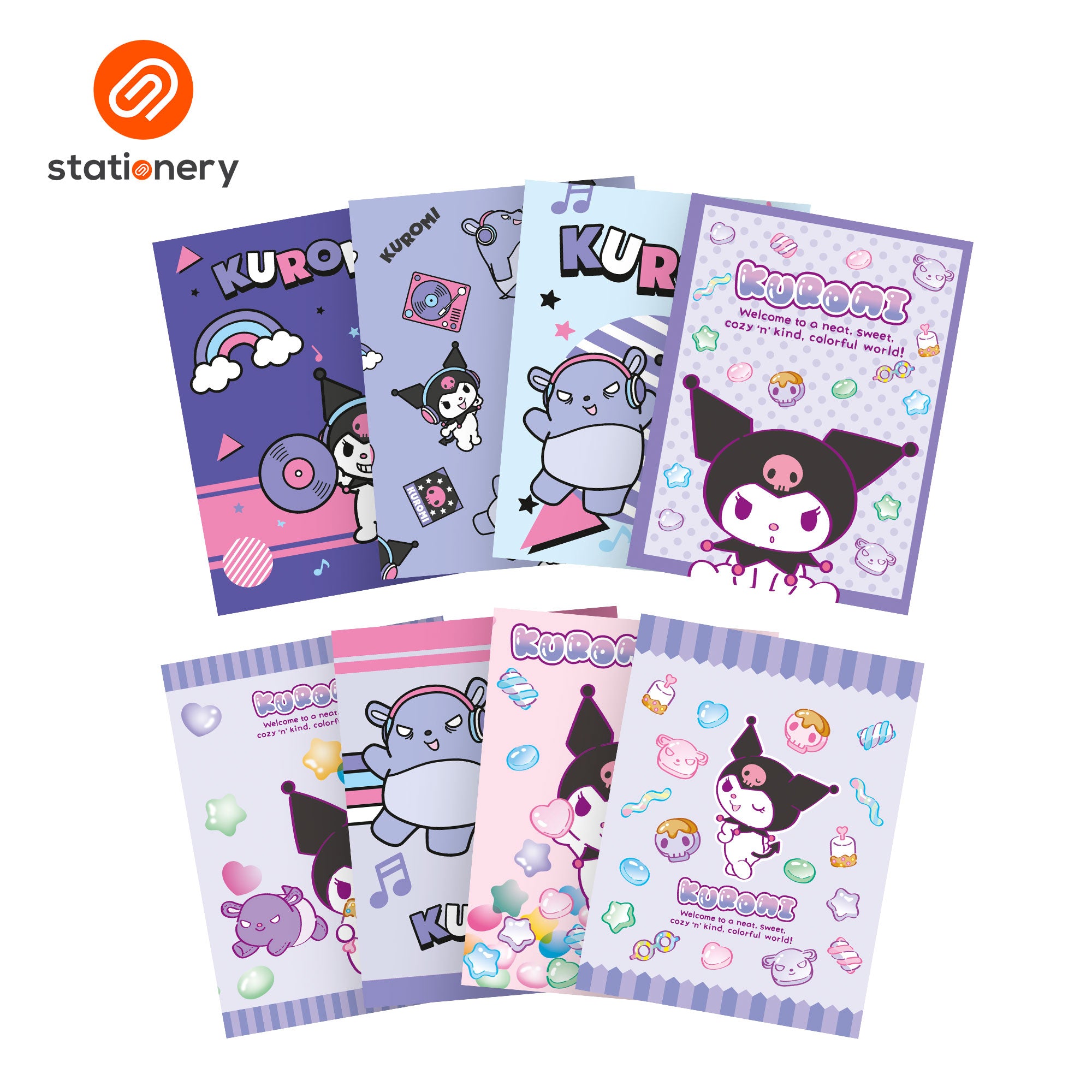 Kuromi Writing Notebook 80lvs Pack of 8-zoom-1