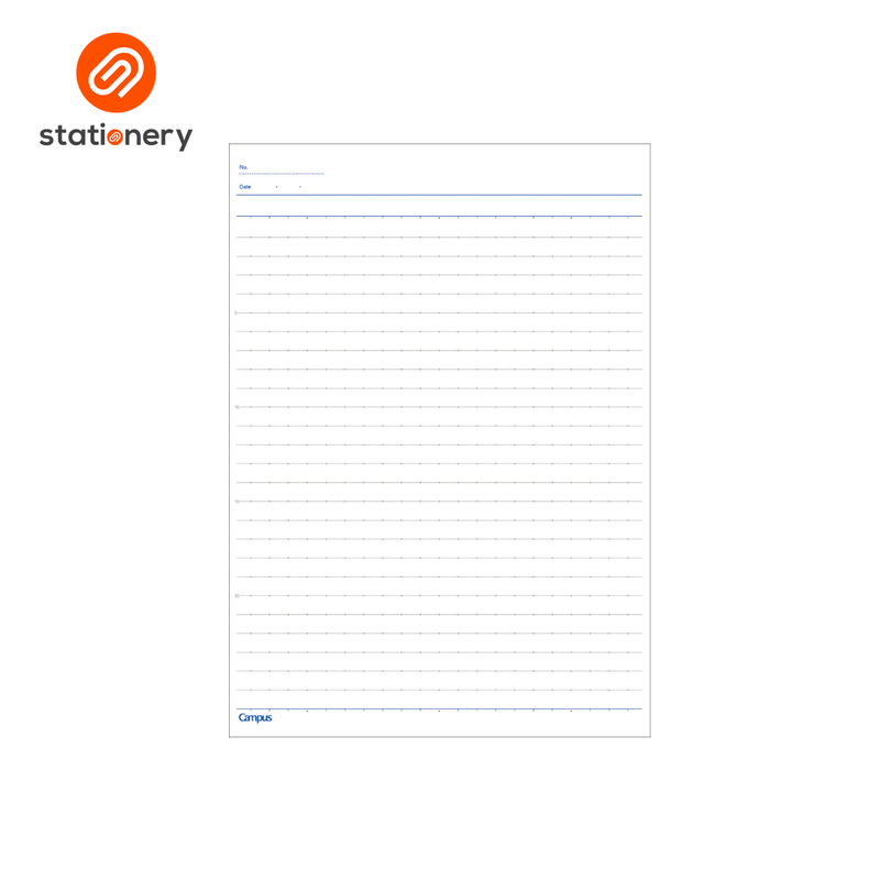 Kokuyo Campus Dotted Ruled Notebook 40 Sheets B5 - Gray-zoom-