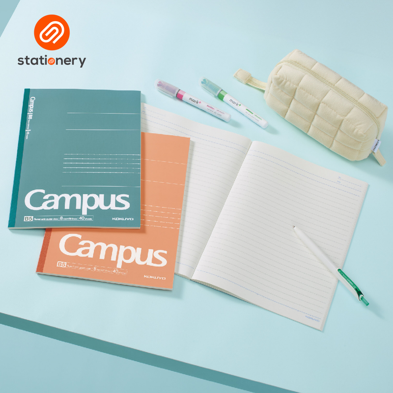 Kokuyo Campus Dotted Ruled Notebook 40 Sheets B5 - Gray-zoom-
