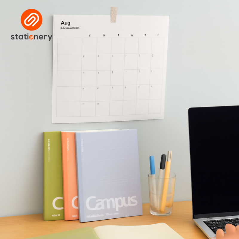 Kokuyo Campus Dotted Ruled Notebook 40 Sheets A5 - Gray-zoom-