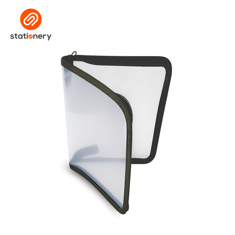 Clear Plastic Envelope with Colored Piping - A5-zoom-