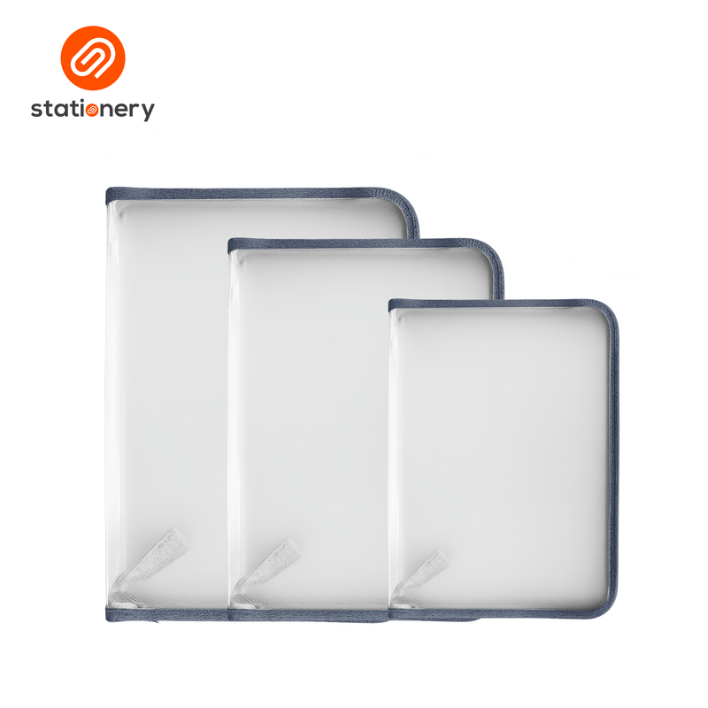 Clear Plastic Envelope with Colored Piping - B5-zoom-