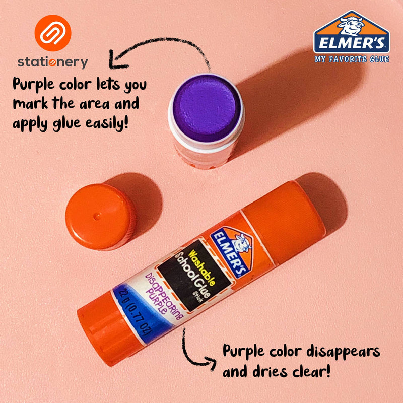 Elmer's Disappearing Purple School Glue Stick 6g-zoom-