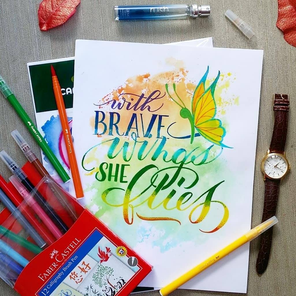 Faber Castell Calligraphy Brush Pen 12 Colors