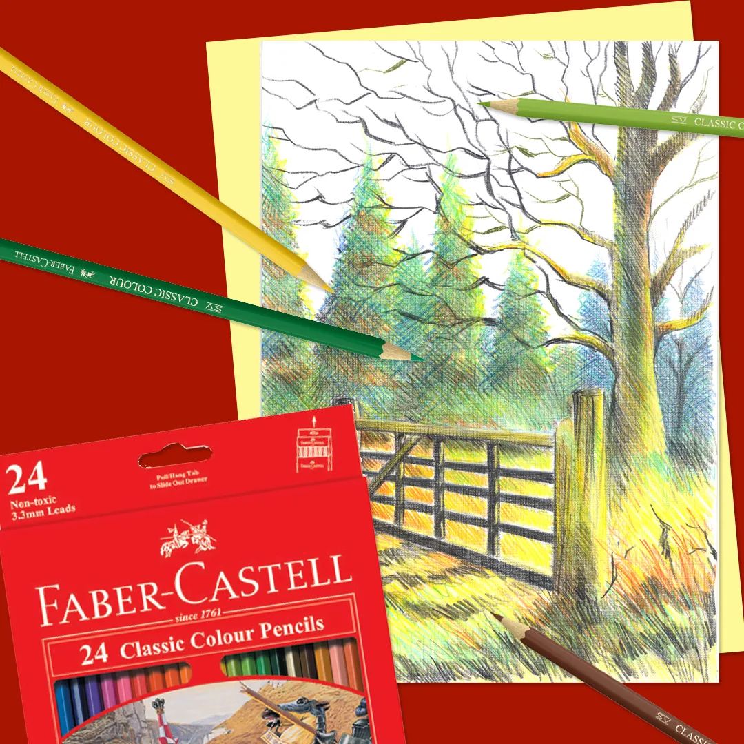 Faber Castell Classic Colour Pencils 24 Colors-zoom-1