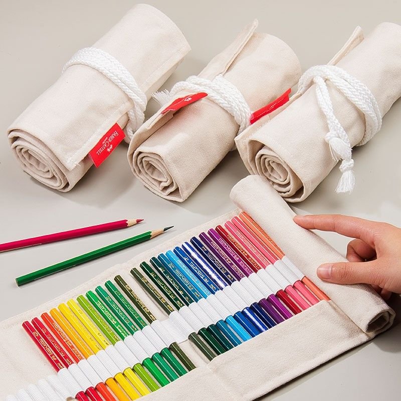 Faber Castell Color Pencil Roller Case  (50 Holes)-1